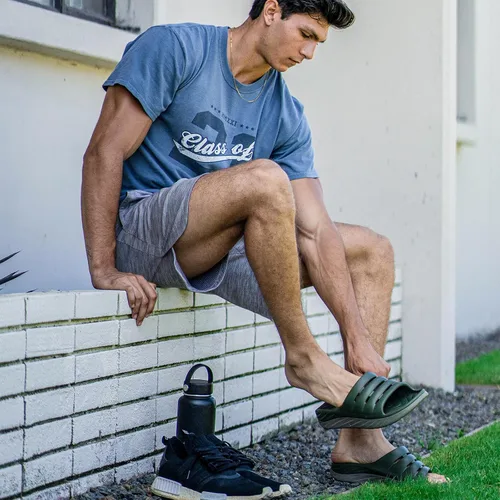 Vista 6 de Sandalias de recuperación para hombres y mujeres, sandalias ortopédicas para fascitis plantar con soporte de arco, sandalias gruesas unisex