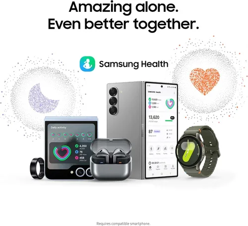 Vista 4 de Samsung Galaxy Watch 7 44mm GPS AI Smartwatch con puntuación de energía, consejos de bienestar, seguimiento de frecuencia cardíaca, monitor