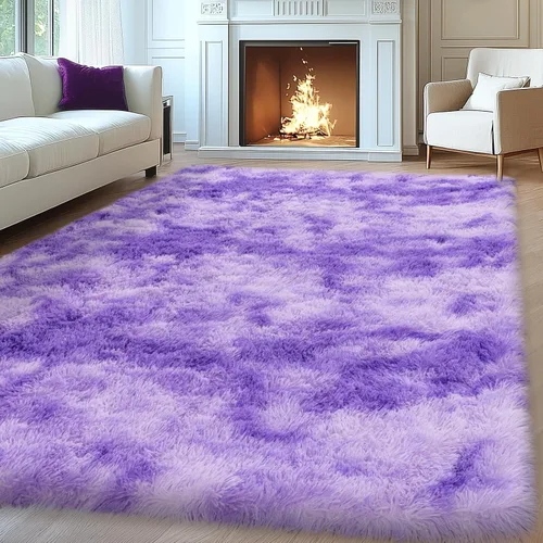 Vista 77 de Mugorn - Alfombras suaves y esponjosas de 2 x 3 pies para el hogar, alfombra pequeña con 4 mallas antideslizantes, color negro, 2 x 3 pies