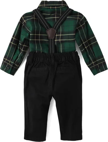 Vista 3 de The Children's Place Conjunto de 2 piezas de camisa de vestir y pantalones de manga larga para bebés niños y recién nacidos