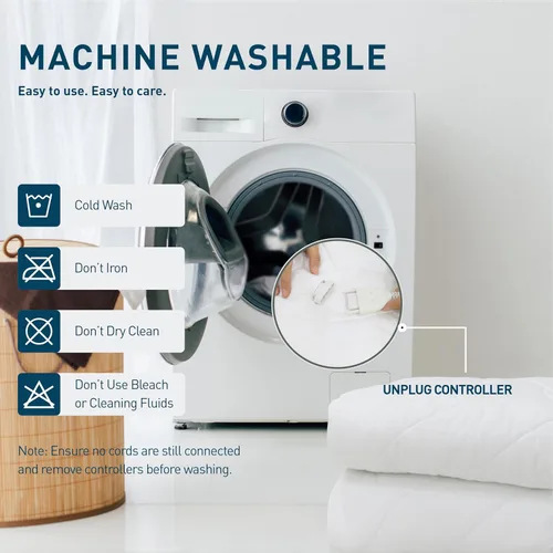 Vista 9 de Almohadilla de Colchón Calefactora Mini Twin de 31"×55", Calentador de Cama con Funciones de Memoria y Precalentamiento, Almohadilla de Colchón