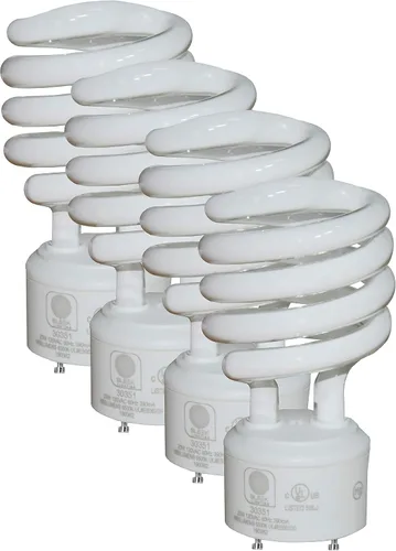 Vista 10 de foco 23 Watt T2, espiral, CFL, 2700K, 1300lm, base GU24 - Paquete de 4.