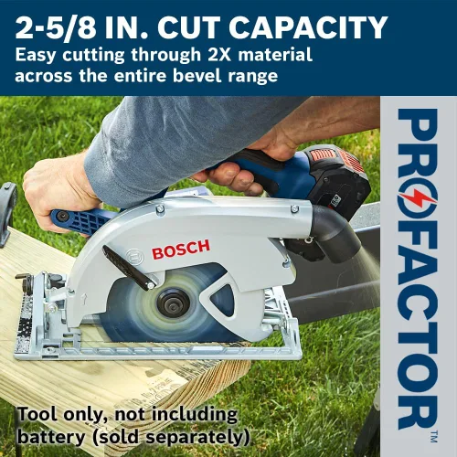 Vista 3 de BOSCH GKS18V-26LN PROFACTOR™ 18V 7-1/4 In. Hoja izquierda Sierra circular (herramienta desnuda)