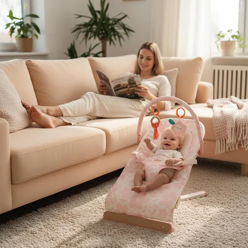Vista 8 de Tiny Marvels Gorila plegable portátil para bebés con ergonomía y música, 0-12M