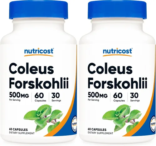 Vista 6 de Nutricost Coleus Forskohlii 500 mg, 60 cápsulas - Fórmula de máxima resistencia