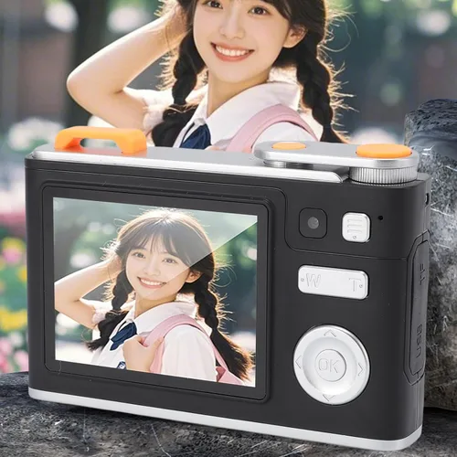 Vista 3 de Cámara digital 4K, cámara de vlogging de 48 MP con zoom digital 8X, enfoque automático, cámaras compactas de punto y disparo para fotografía