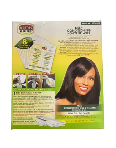 Vista 2 de African Pride Olive Miracle - Relajante acondicionador profundo sin lejía, kit regular de 8