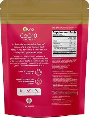 Vista 11 de Qunol CoQ10 200 mg Gomitas Blandas, Suplemento de Coenzima Q10 de Fuerza Extra y Ultra Alta Absorción, Suplemento Recomendado por el #1 Cardiólogo
