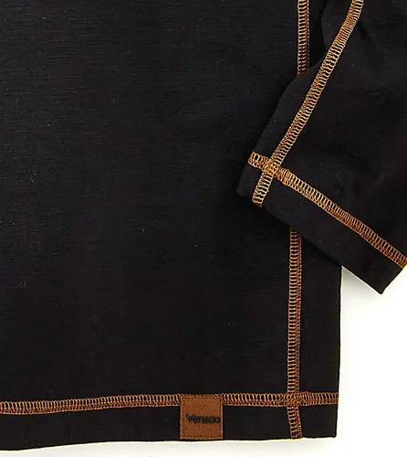 Vista 3 de Venado Camiseta de manga larga y cuello henley para hombre, material flexible