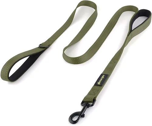 Vista 10 de Plutus Pet Correa de perro de doble asa, 4 pies de largo, para perros medianos y grandes Beige