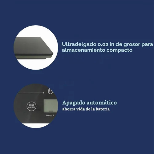Vista 5 de Oster Gridley - Báscula digital de cocina, báscula de alimentos de alta precisión de 11 libras con pantalla LCD, función de tara, medición de gramos