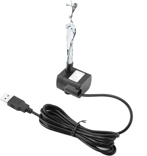 Vista 9 de Bomba sumergible de circulación de agua USB DC 5 V, mini bomba de circulación sin escobillas para peces y estanques pequeños