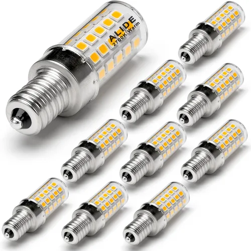 Vista 9 de ALIDE Bombillas LED E12 equivalentes a 40 vatios, 2700 K blanco cálido, bombilla LED E12 T6 C7 de 4 W para ventilador de techo, lámpara colgante