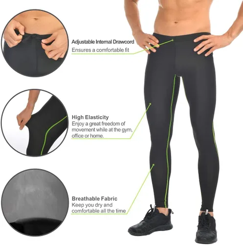 Vista 3 de qualidyne Mallas de ciclismo para hombre, pantalones largos para ciclismo, pantalones de bicicleta cálidos para clima frío, equipo de invierno