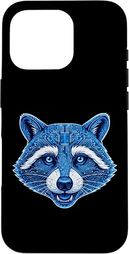 Vista 20 de Raccoon Electronic Computer Circuit CPU Art Case for iPhone 17