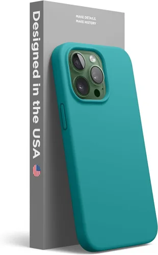 Vista 18 de elago Compatible con funda para iPhone 13 Pro, funda de silicona líquida, cubierta protectora de cuerpo completo, delgada, forro de microfibra Negro