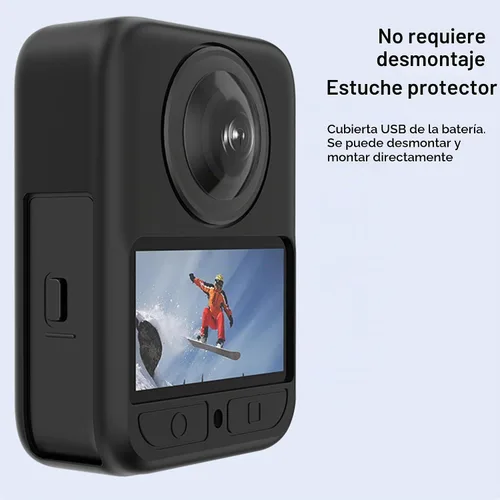 Vista 7 de Funda de silicona para DJJ Osmo 360 con protector de pantalla (paquete de 3), color negro para DJJ Osmo 360