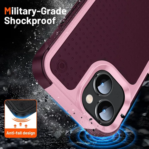 Vista 376 de Jeylly Funda para iPhone SE/Funda para iPhone 5S, Exterior de Plástico Duro que Absorbe Golpes + Interior de Silicona de Goma Defensor contra