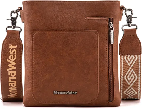 Vista 4 de Montana West Bolsos cruzados para mujer con múltiples bolsillos y correa de guitarra