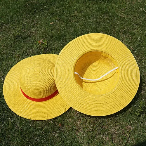 Vista 6 de TFYU Sombrero de pirata de paja, disfraz de anime, cosplay, joyería, fiesta, hombres y mujeres, sombrero de sol de playa, collar Ruffy, pulseras