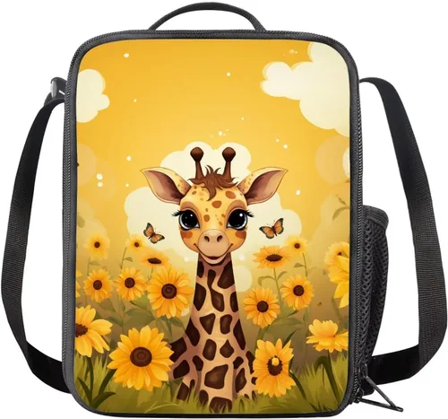 Vista 21 de INSTANTARTS Axolotl - Bolsa de almuerzo para niños, reutilizable, aislada, térmica, bolsa de almuerzo, bolsa de comida para niñas