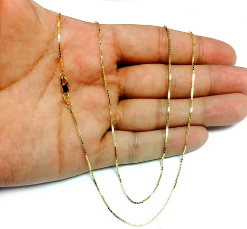 Vista 5 de Jewelry Affairs Collar de cadena de oro macizo amarillo de 10 quilates, 0.039 in