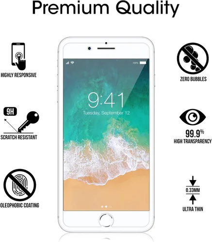 Vista 5 de Protector de pantalla iPhone 7 6S 6 Vidrio, amfilm iPhone 7 Protector de pantalla de vidrio temperado para iPhone de Apple 7, iPhone 6S, iPhone 6