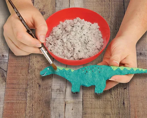 Vista 2 de Activa CelluClay - Papel maché instantáneo, blanco, 4 libras (4.0 lbs) para esculpir y texturizar, material para artes y manualidades