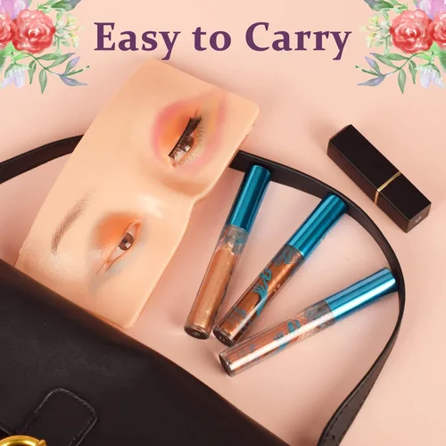 Vista 6 de JimKing - Tabla de maquillaje para practicar maquillaje, para profesionales y principiantes, modelo realista 3D para extensiones de pestañas
