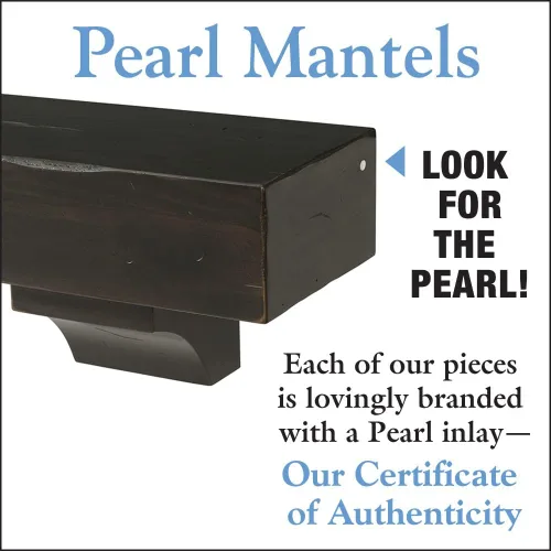 Vista 8 de Pearl Mantels ARYB6041220 Estante de madera de pino envejecido y acabado a mano con ménsulas opcionales incluidas, tostado oscuro envejecido, 60