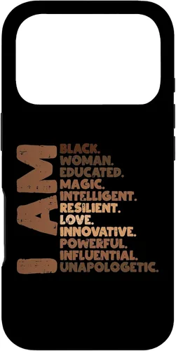 Vista 30 de I Am Black Woman Melanin Africa Pride History BHM Women Gift Case for iPhone 17
