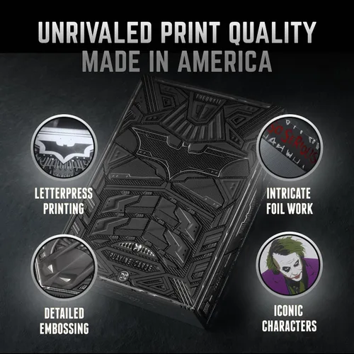 Vista 3 de theory11 Cartas de Juego Premium de la Trilogía de El Caballero Oscuro - Baraja de Tema de Batman con Licencia Oficial