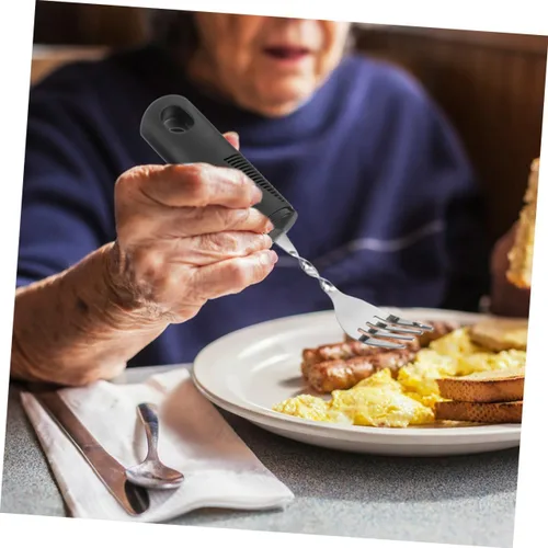 Vista 4 de SHOWERORO 6Pcs Weighted Utensil for Elderly Adaptive Tableware for Adults with Hand Tremors Non Slip Design Convenient Dining