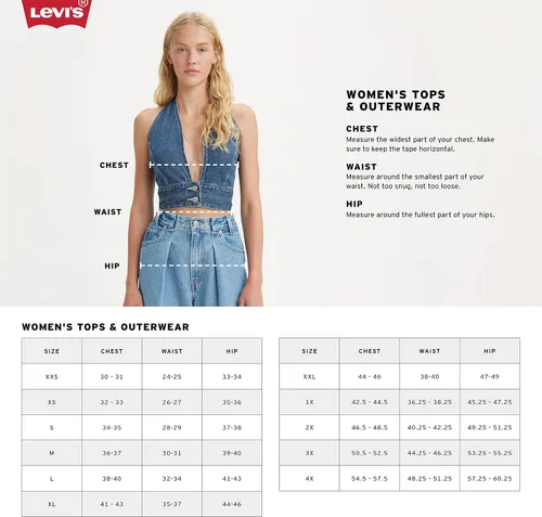 Vista 3 de Levi's Top halter de mezclilla Daisy para mujer