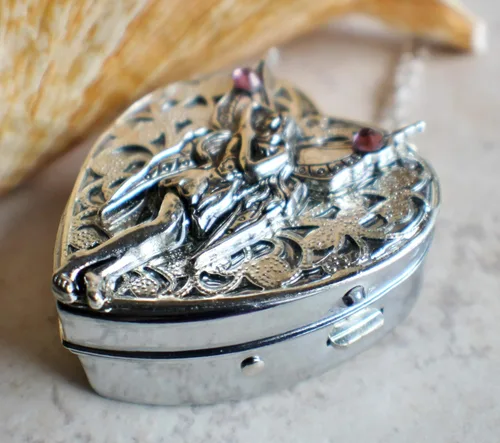 Vista 3 de Fairy Music Box Locket in Silvertone