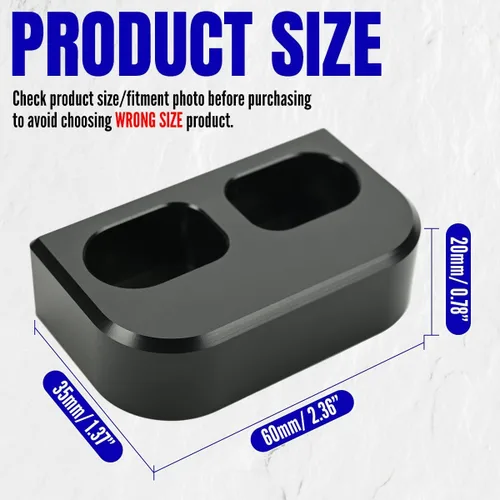 Vista 2 de Canitu 2 piezas de repuesto de bujes de revestimiento de puerta negros, kit de bujes de puerta mecanizados CNC, bujes de revestimiento de puerta
