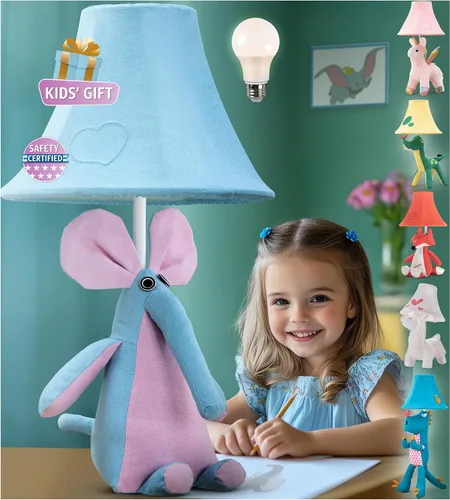 Vista 23 de Lámpara infantil de dinosaurio para dormitorio de niños, 27 pulgadas, lámpara de niños para habitación de niños, bonitos regalos de Navidad, regalos