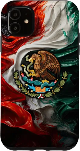 Vista 8 de Funda para iPhone 17 con diseño de bandera mexicana ahumada del orgullo de México del Cinco de Mayo