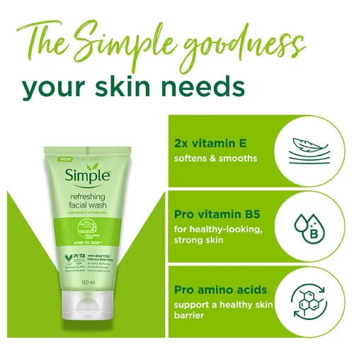 Vista 9 de Simple refrescante gel facial lavado 5.1 fl oz 5.1 oz (paquete de 2) (2)