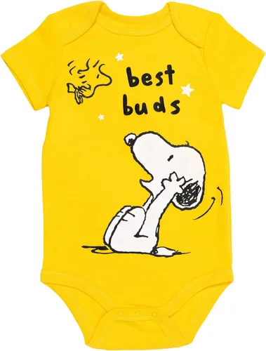 Vista 5 de PEANUTS Snoopy Charlie Brown - Paquete de 5 mamelucos para bebé recién nacido a bebé