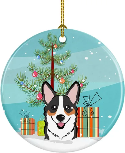 Vista 17 de Caroline's Treasures Adorno de cerámica para árbol de Navidad y Alaskan Malamute para colgar en el árbol de Navidad, para el hogar, Navidad