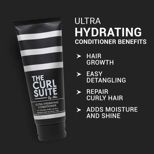Vista 2 de The Curl Suite Acondicionador hidratante para mujeres, hombres y niños – Acondicionador de cabello perfecto para cabello rizado – Acondicionador