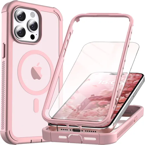 Vista 46 de Funda magnética para iPhone SE 3ª y 2ª [protector de pantalla] [compatible con MagSafe] [protección contra caídas de grado militar]