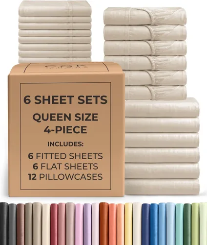 Vista 132 de Pack of 2, Twin Size 3 Piece Sheet Set - Breathable & Cooling - White