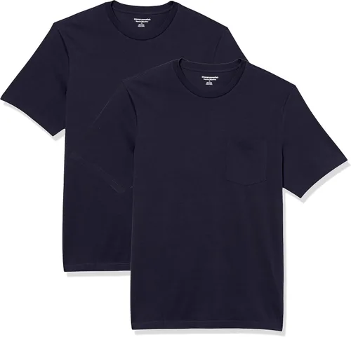 Vista 10 de Amazon Essentials Men's Short-Sleeve Crewneck Pocket T-Shirts, Pack of 2
