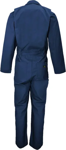 Vista 3 de Natural Uniforms Overol de sarga de manga larga con cremallera para hombre, resistente a las manchas y a las arrugas