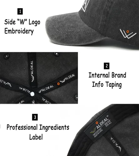 Vista 3 de Gorra de béisbol con diseño de esqueleto T Rex bordado para hombre y mujer, Dinosaurio - Negro