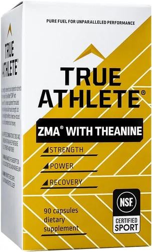 Vista 5 de True Athlete ZMA + L - Cápsulas de teanina, zinc, magnesio y vitamina B6 suplemento para hombres y mujeres activos, apoya la recuperación