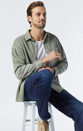 Vista 6 de Mavi Jeans Mens Zach ascenso Regular pierna recta en azul negro Williamsburg