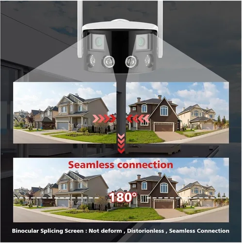 Vista 2 de Cámara IP de seguridad para exteriores WiFi de doble lente